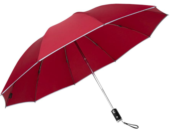 Складной зонт Zuodu Automatic Umbrella LED Red